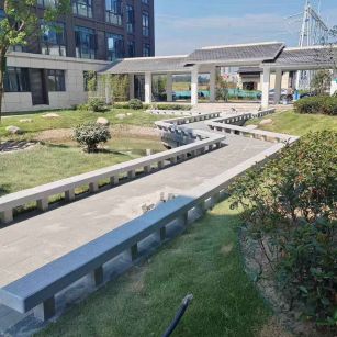 南充 芝麻灰小区坐凳&栏杆安装效果