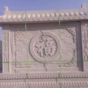 南充 芝麻白花岗岩屏风，照壁，影壁