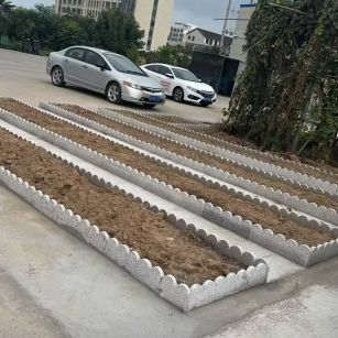 南充 花边石、花围石、花园石安装效果