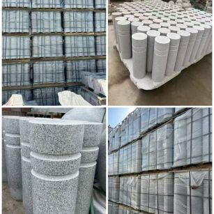 南充 芝麻白花岗岩挡车柱、隔离柱多少钱