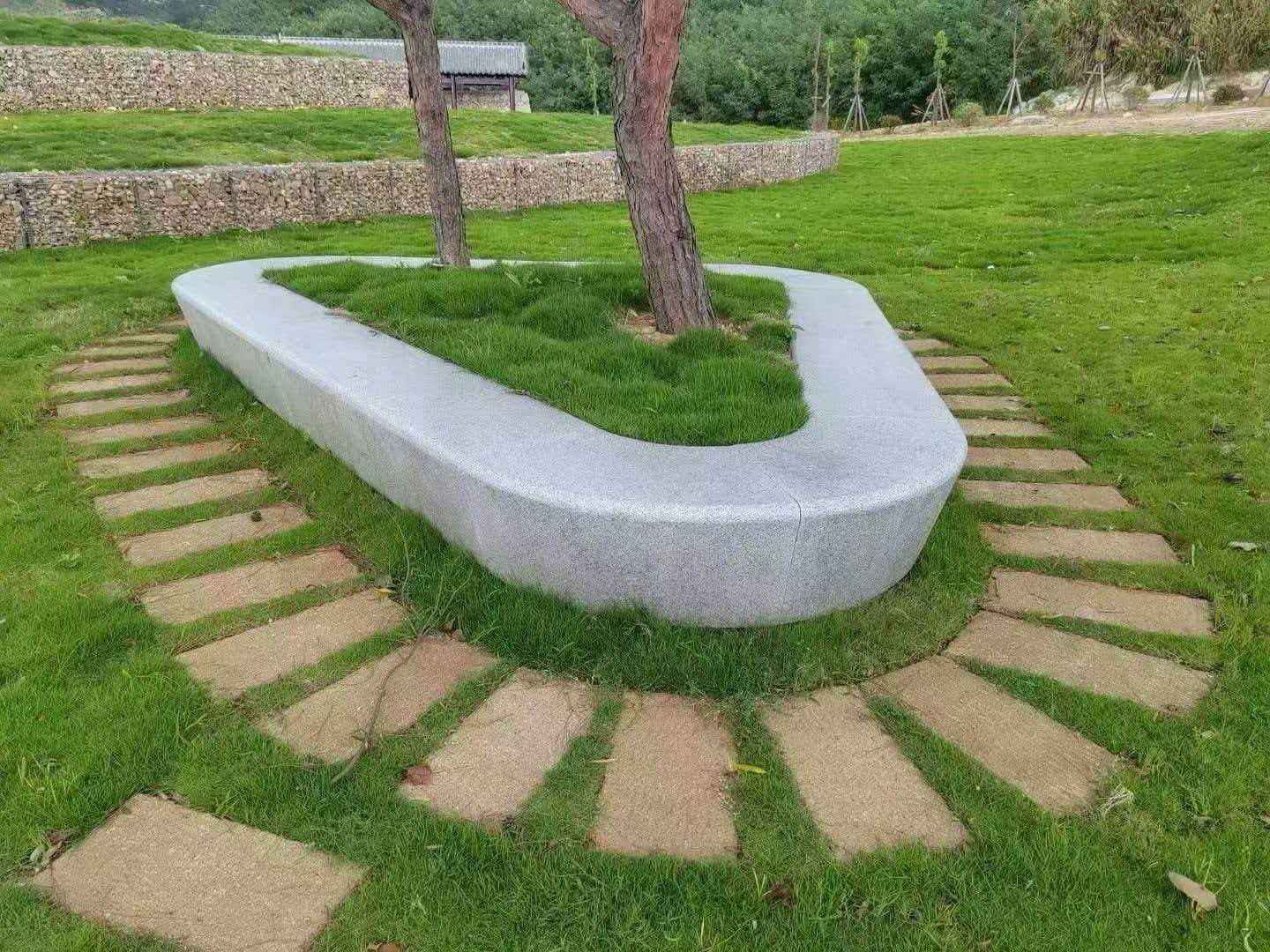 南充 芝麻白光面整石坐凳